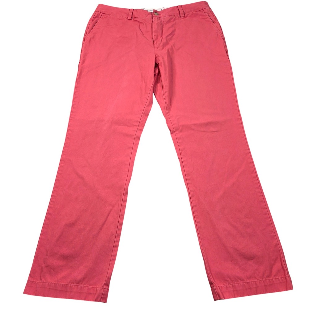 Vineyard Vines Breaker Pants Mens 35x31 (tag 36x32) Pink Salmon Chinos Slim Fit